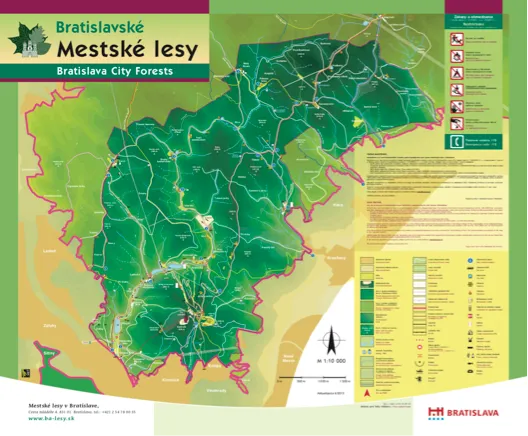 Mapa zóny bez pesticídov – Mestské lesy v Bratislave